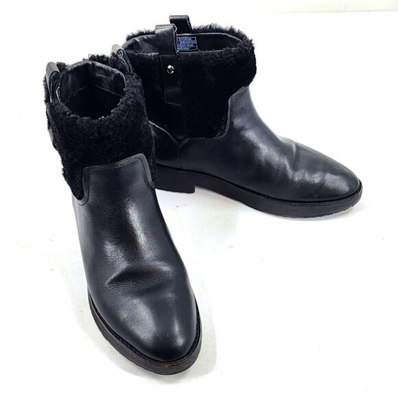 FitFlop Boot 6 Mimie Leather Shearling Ankle Blk | eBay FitFlop Mimie Leather Shearling Ankle Boot 7